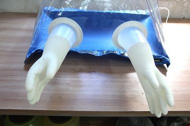 Laborhandschuhschachtel-Prüfungs-Taschen-Pyramiden-Isolator-PVC-Material im Blau