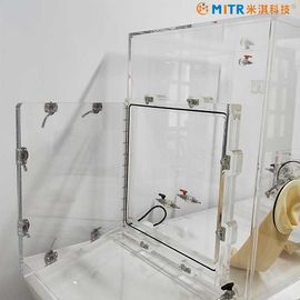 Miniacryl-u. Plexiglas-Vakuumhandschuhschachtel besonders angefertigt für Laborforschung